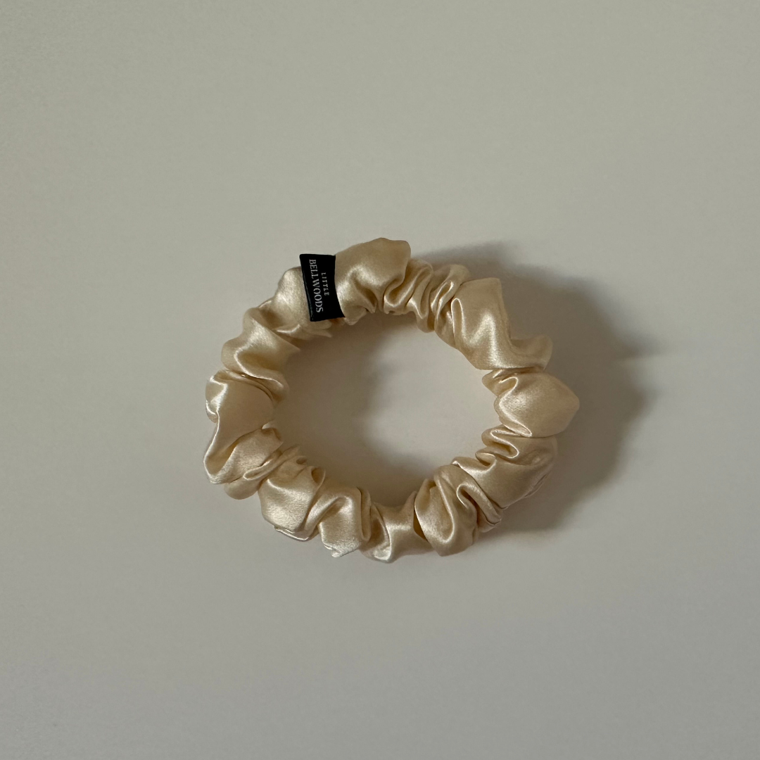 Champagne Silk Scrunchie - Champagne 2 cm