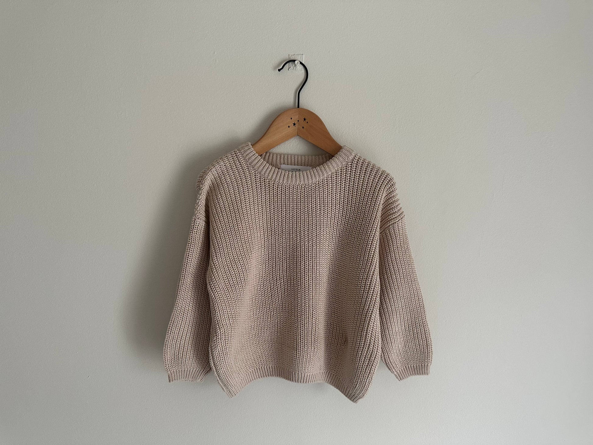  Chunky Oversized Knit Toddler Sweater - Oat