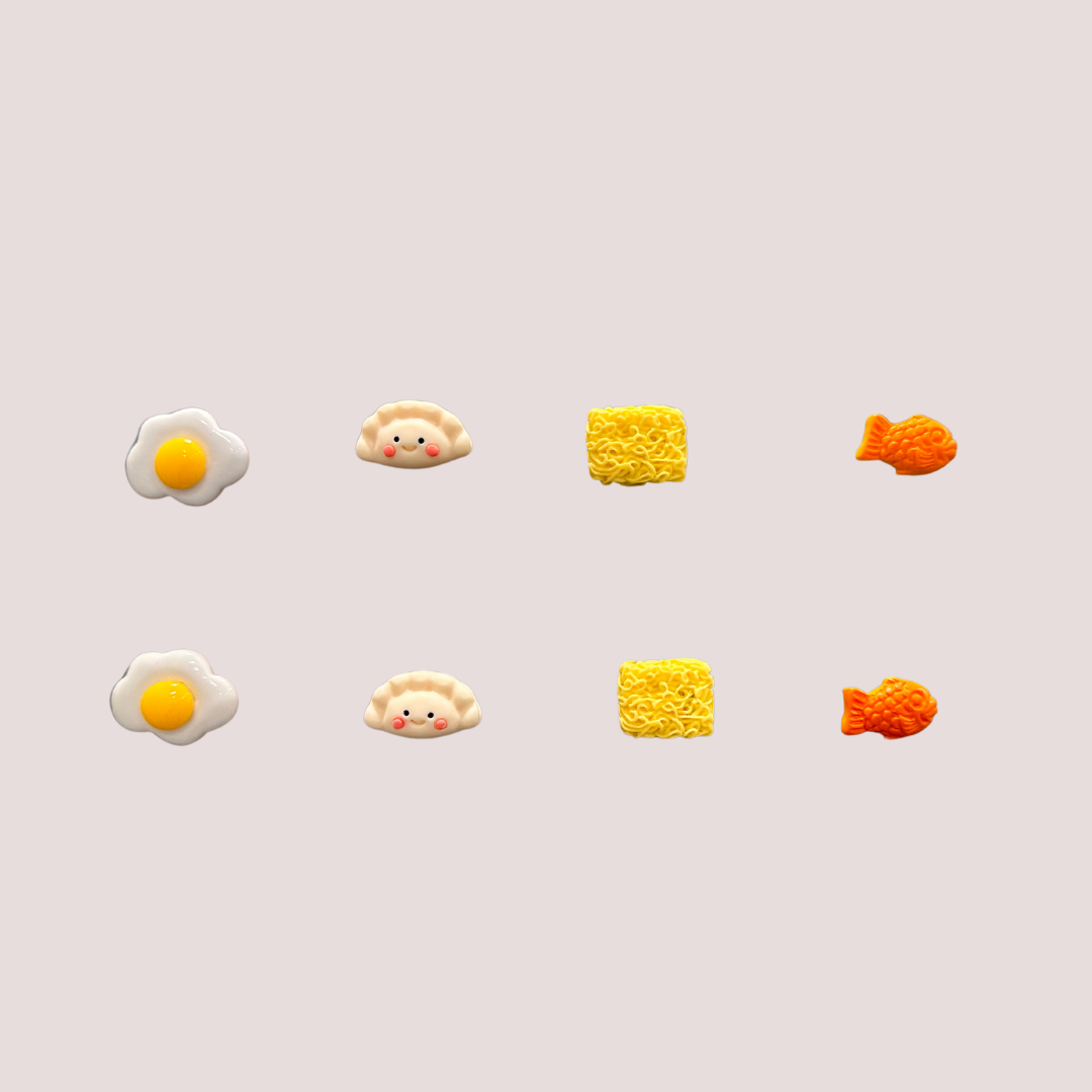 Mini Fridge Magnets (eggs, dumpling, ramen noodles, taiyaki)